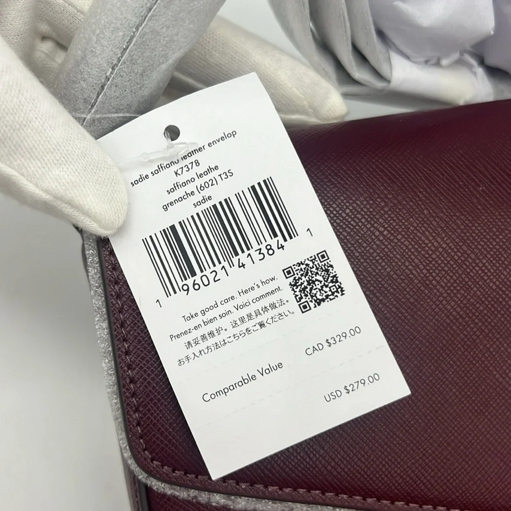 Kate Spade Sadie Envelope Crossbody Grenache